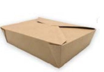 Caixa take-away kraft 113x90x63 mm TECNOPACKING em pack de 50 unidades