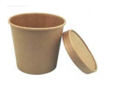 Sopeira kraft 350 ml TECNOPACKING em pack de 25 unidades para take-away