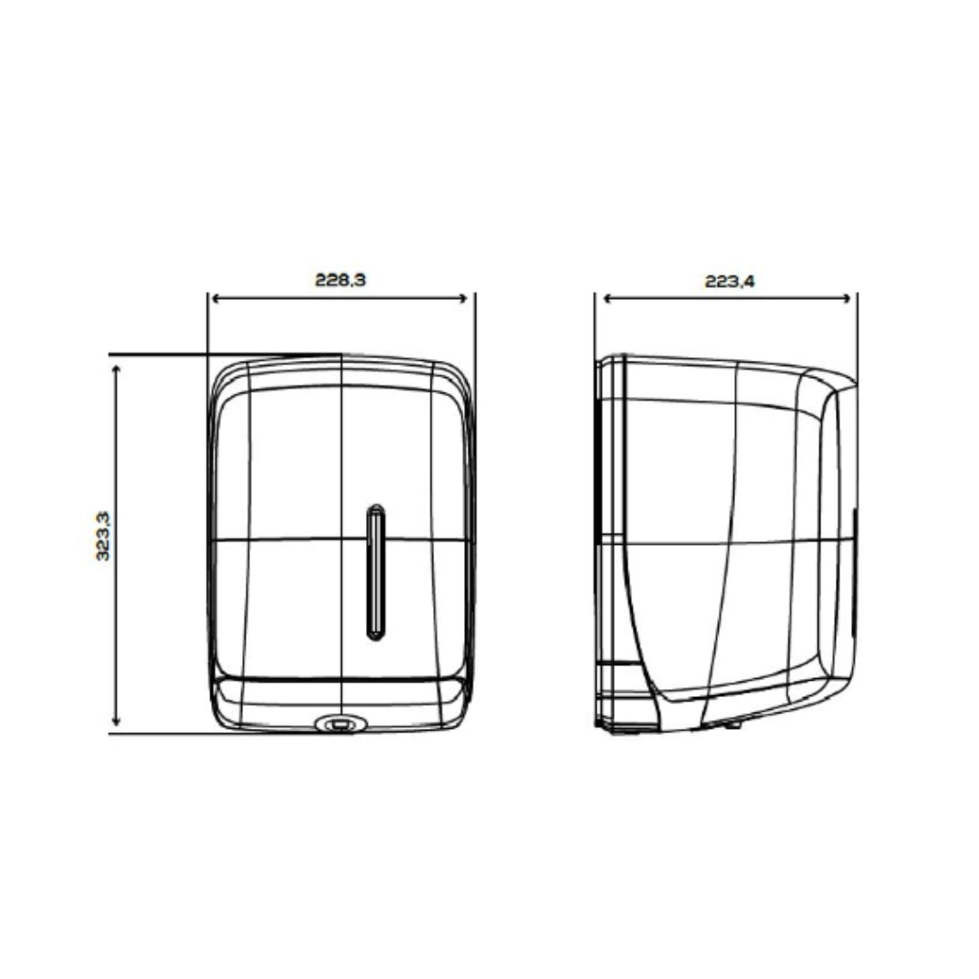 Dispensador papel chaminé ABS preto Timeless | Mistolin Pro
