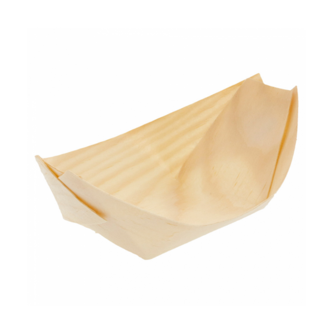 Barqueta de madeira 140×80×20 mm TECNOPACKING em pack de 50 unidades