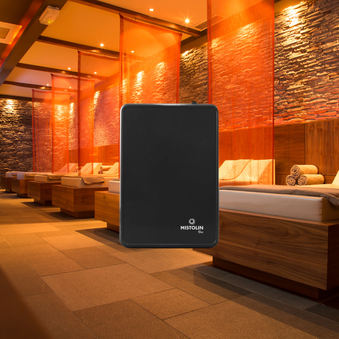 Detalhe do nebulizador PRONEBU Essenza em acabamento preto