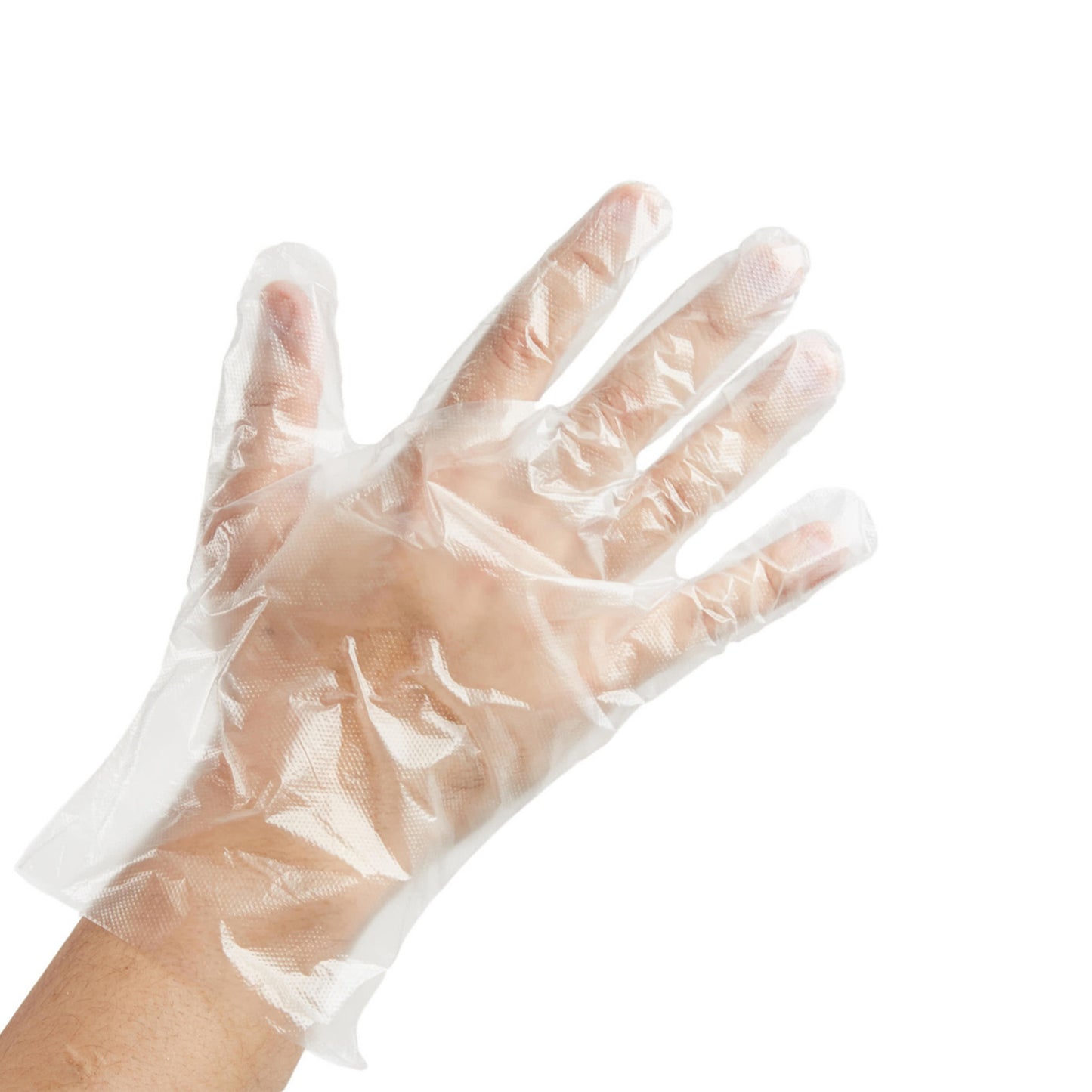 Luva palhaço polietileno, em HDPE natural, ideal para a indústria alimentar, laboratórios, unidades de saúde, escolas, indústria farmacêutica, entre outros.