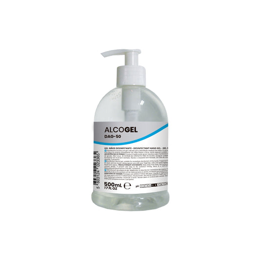 ALCOGEL DAG-50 DESINFETANTE MÃOS GEL 500ML, é um desinfetante alcoólico em gel, indicado para a desinfeção imediata das mãos.
