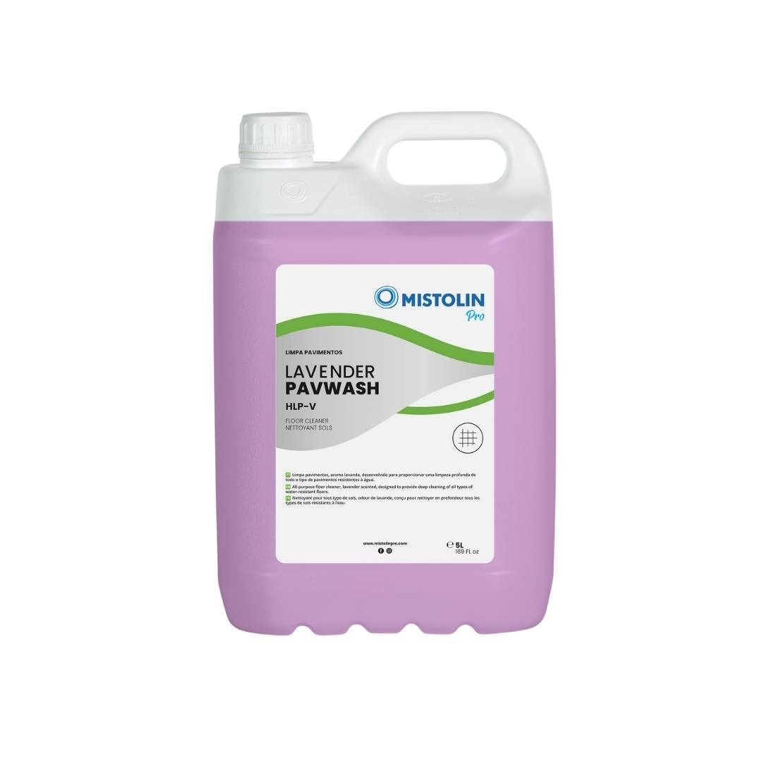 LAVANDER PAVWASH HLP-V LIMPA PAV LAVANDA 5LT, é um detergente limpa pavimentos, aroma a lavanda, desenvolvido para proporcionar uma limpeza profunda de todo o tipo de pavimentos resistentes à água.