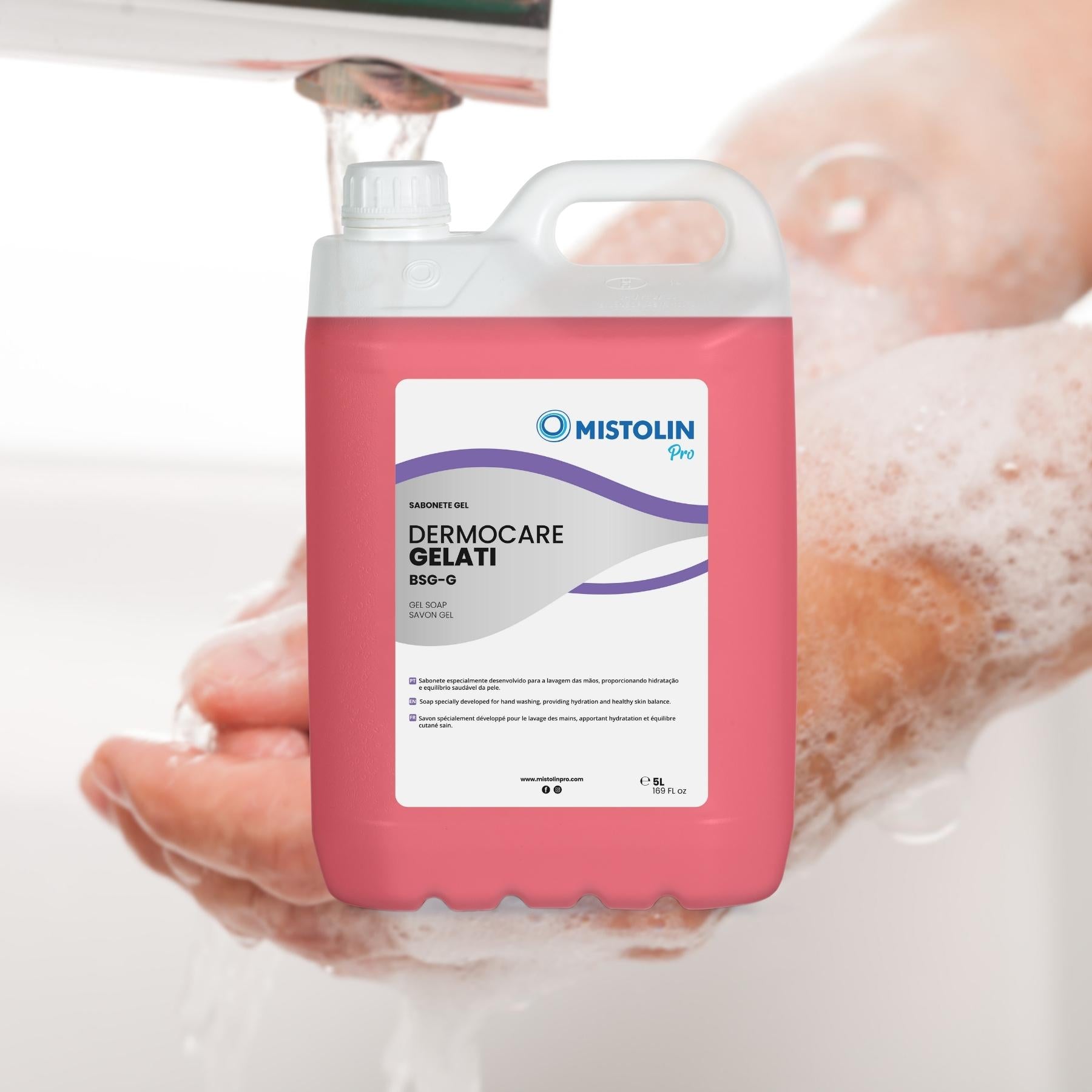 DERMOCARE GELATI BSG-G SABONETE GEL 5LT, é um sabonete especialmente desenvolvido para a lavagem das mãos, proporcionando hidratação e equilíbrio saudável da pele.