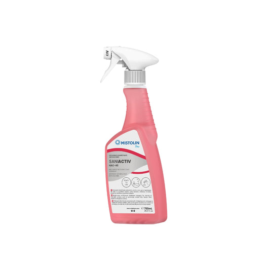 Saniactiv HAC-40 Detergente Desinfetante Anticalcário 750ml | MISTOLIN PRO