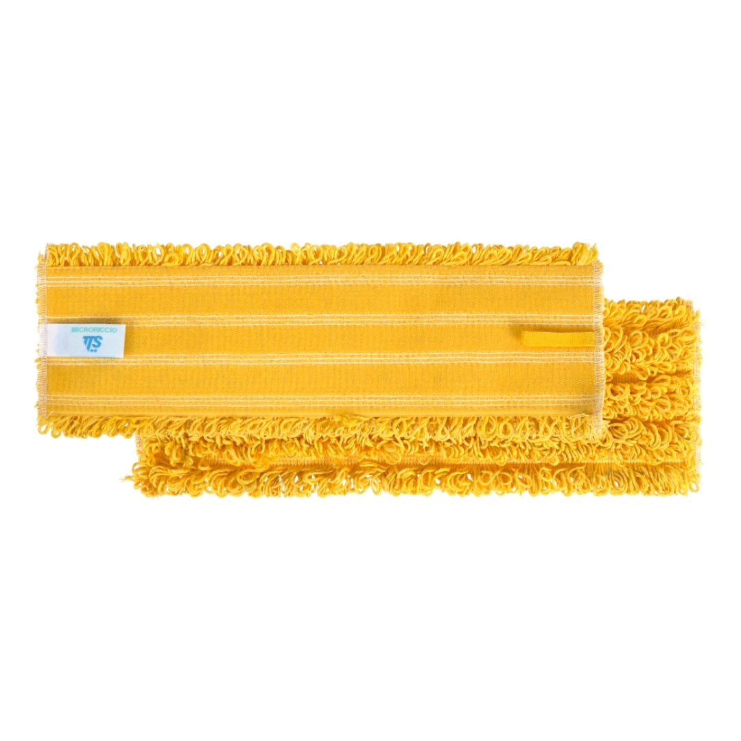Mopa franja microfibra amarela c/velcro 40*13cm | TTS