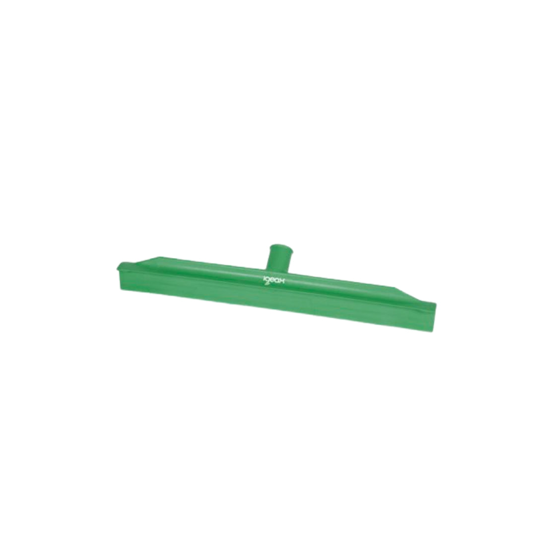 Rodo de uma peça em PP-TPE verde monobloco para área alimentar, ideal para superfícies lisas para limpá-las de água e resíduos líquidos. Conexão universal adequada para todos os tipos de rosca principal (ITA-FRAGER-USA) 45CM´