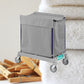 Carro lavandaria cinza GREEN HOTEL 919 300LT, em linho plastificado. Ideal para recolher roupa suja em qualquer zona. 