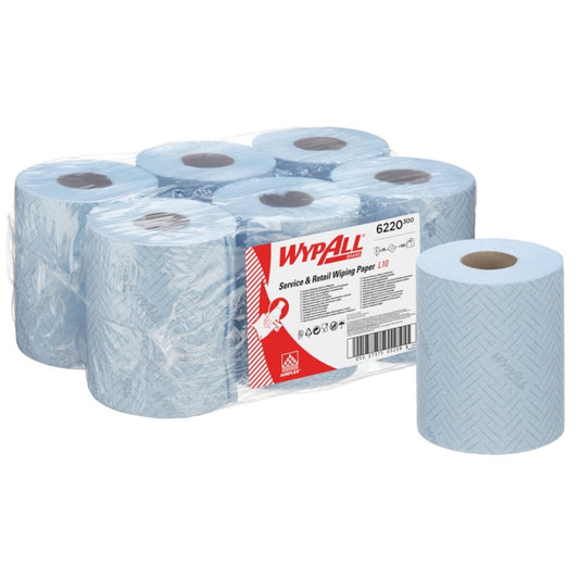 Papel chaminé azul Wypall L10 | 106MT [6 Rolos] | Kimberly Clark