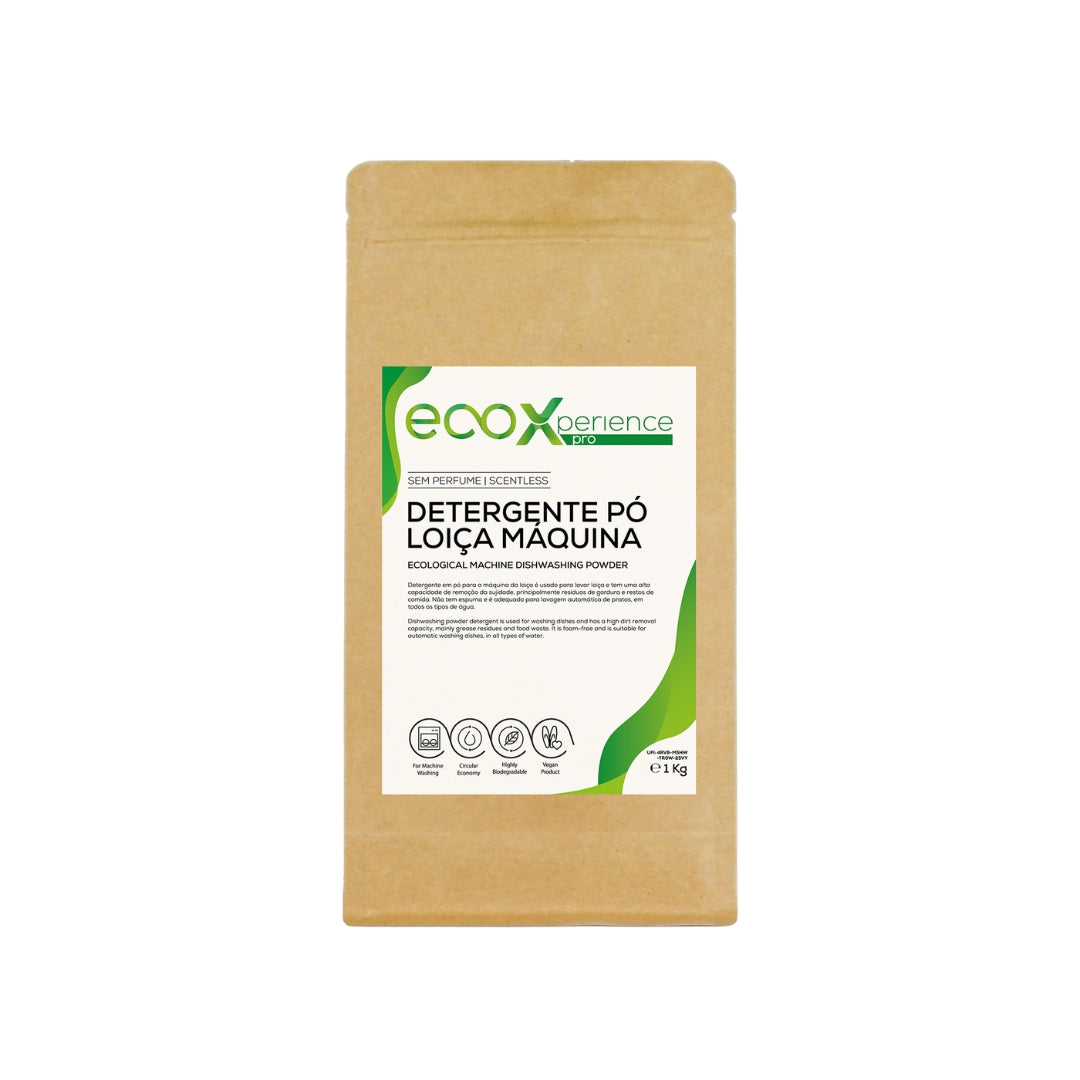 O Detergente Pó Loiça Máquina 1KG ECOXPRO, é um produto usado para lavagem de loiça e possui uma grande capacidade de remover resíduos gordurosos e alimentares.