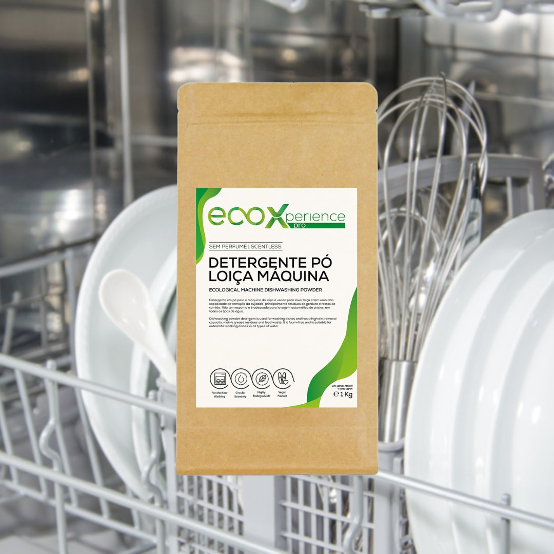 O Detergente Pó Loiça Máquina 1KG ECOXPRO, é um produto usado para lavagem de loiça e possui uma grande capacidade de remover resíduos gordurosos e alimentares.