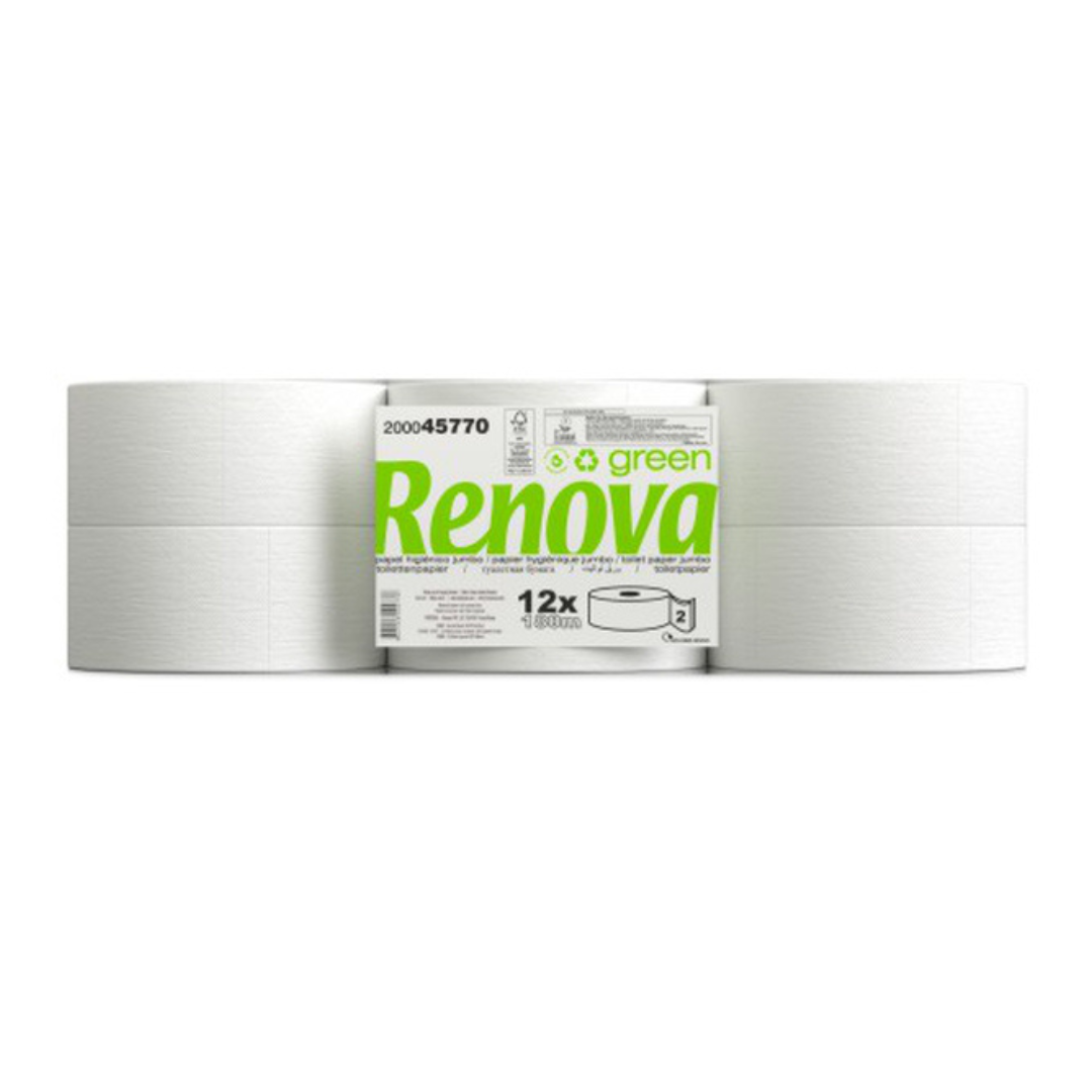 PAPEL HIGIENICO JUMBO GREEN 2F | 180MT [12R]