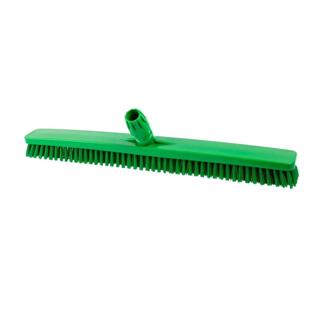 Escova média de fibra verde 60CM, com cerdas curtas para limpar a sujidade mais difícil. 