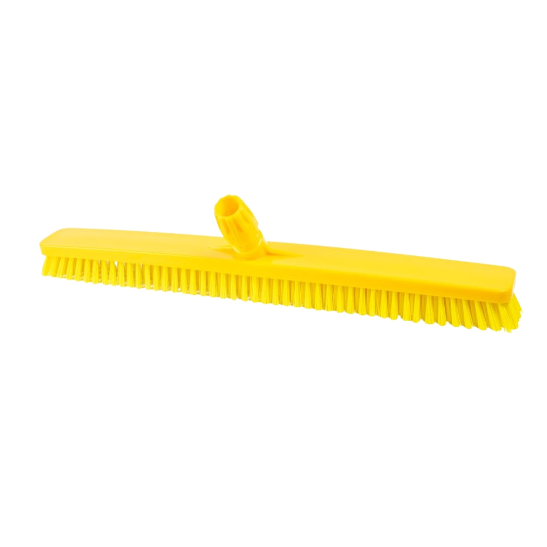 Escova média de fibra amarela 60CM, com cerdas curtas para limpar a sujidade mais difícil.